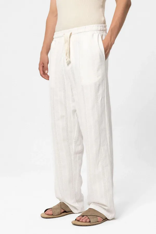 Basic Shirt and Bottom Set in White