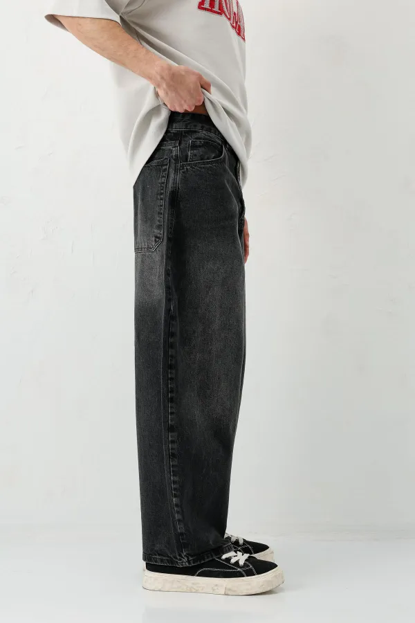 Barrel Fit Jeans Füme