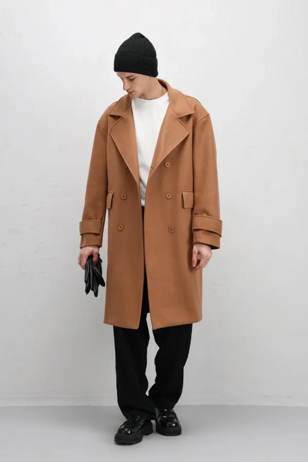 Manteau oversize beige