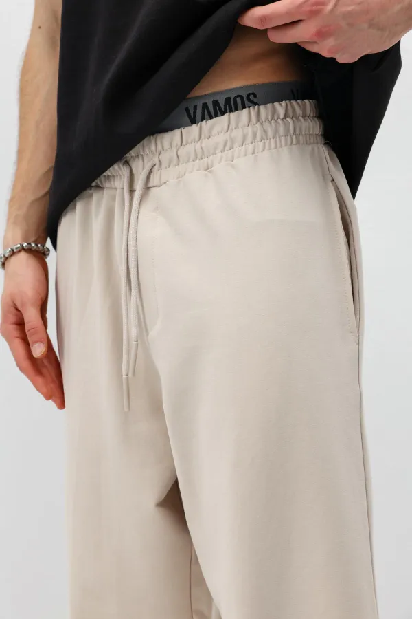 Basic Bel Lastikli  Eşofman Alt Taş