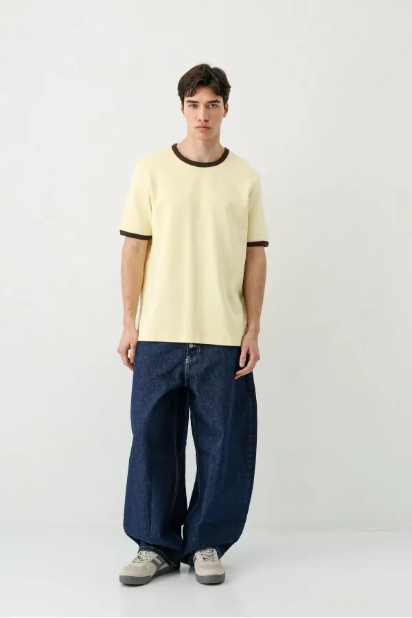 Jean coupe tonneau indigo