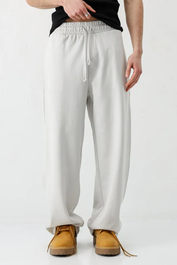 Balloon Fit Eşofman Alt Açık Gri