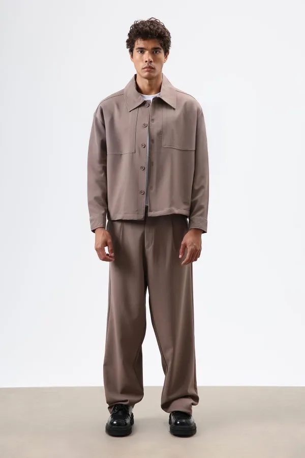 Relax Fit Ceket Vizon