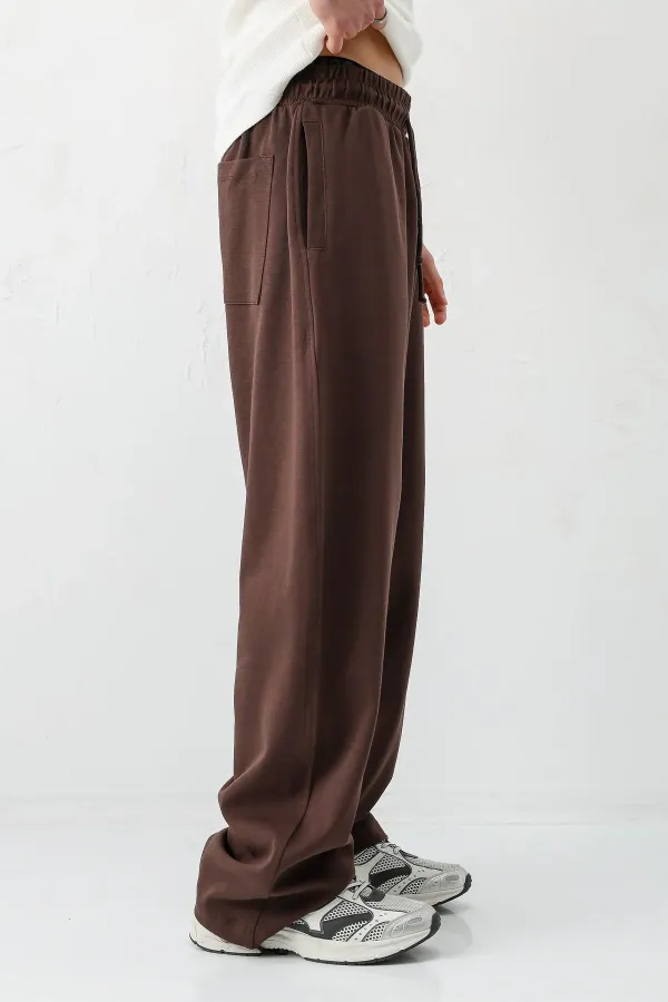 Balloon Fit Eşofman Alt Kahve