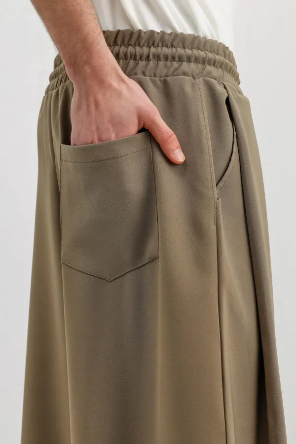 Balloon Fit Pantolon Haki