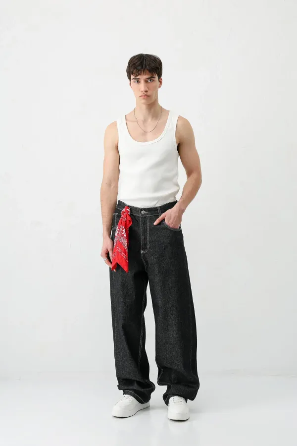 Jean noir super baggy