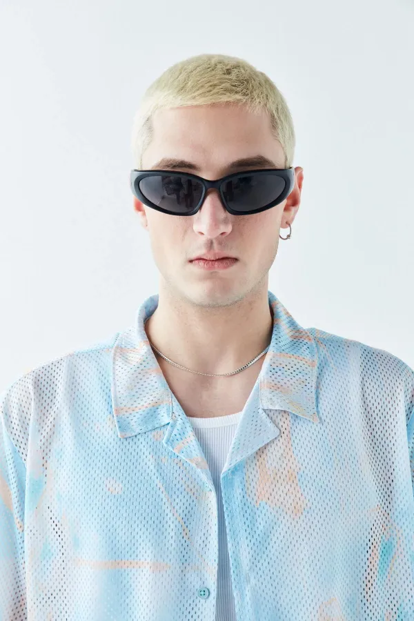 Patterned Corduroy Oversize Shirt Pattern-6