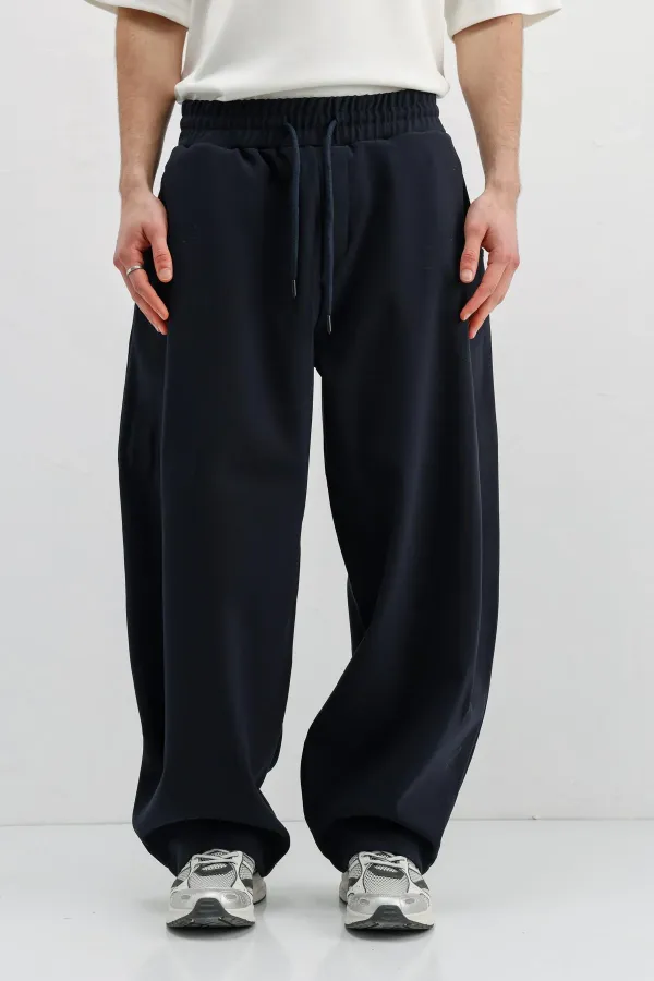 Balloon Fit Pantolon Lacivert