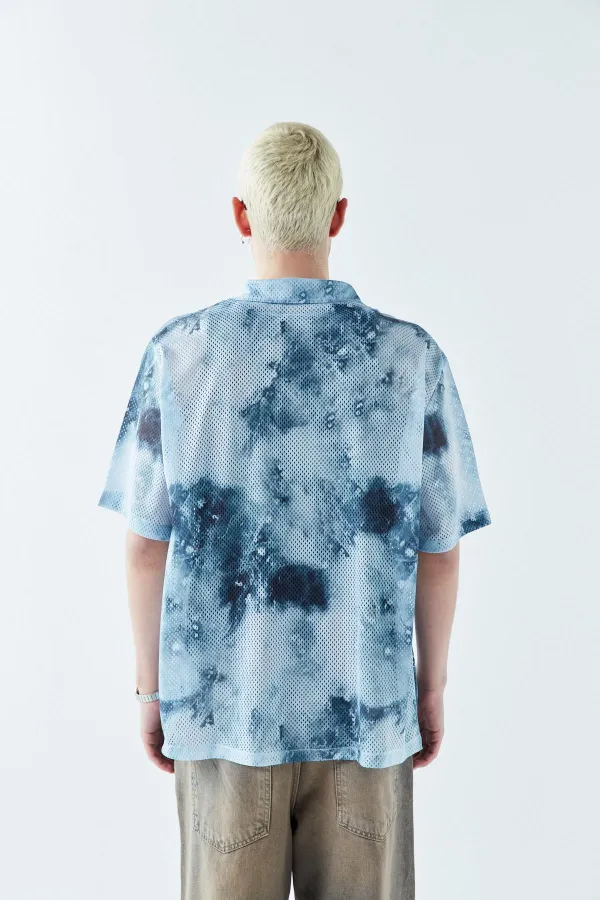 Patterned Corduroy Oversize Shirt Pattern-7