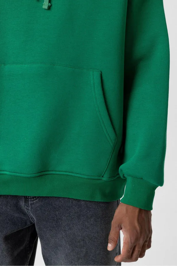 Sweat à capuche oversize basique Benetton avec détail de poche