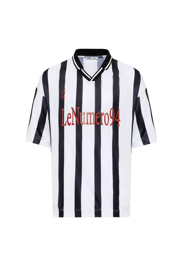 T-shirt oversize imprimé en jersey blanc