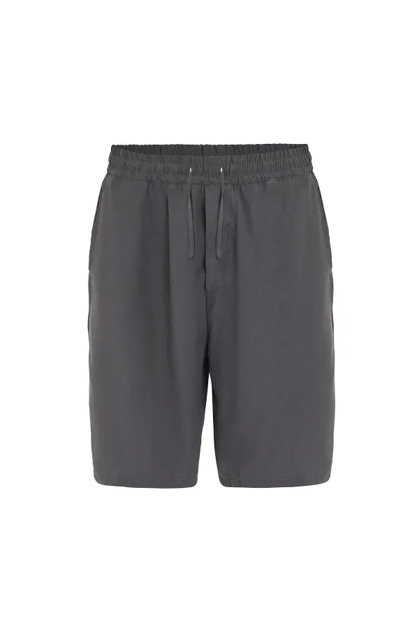 Oversize Modal Kumaş Bermuda Şort Antrasit