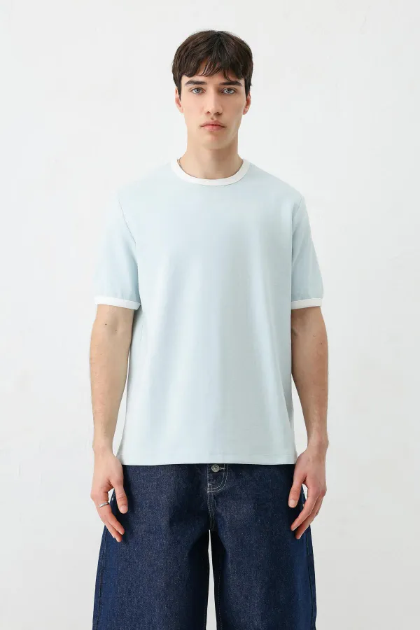 Kısa Kollu Regular Fit Tişört Bebe Mavi
