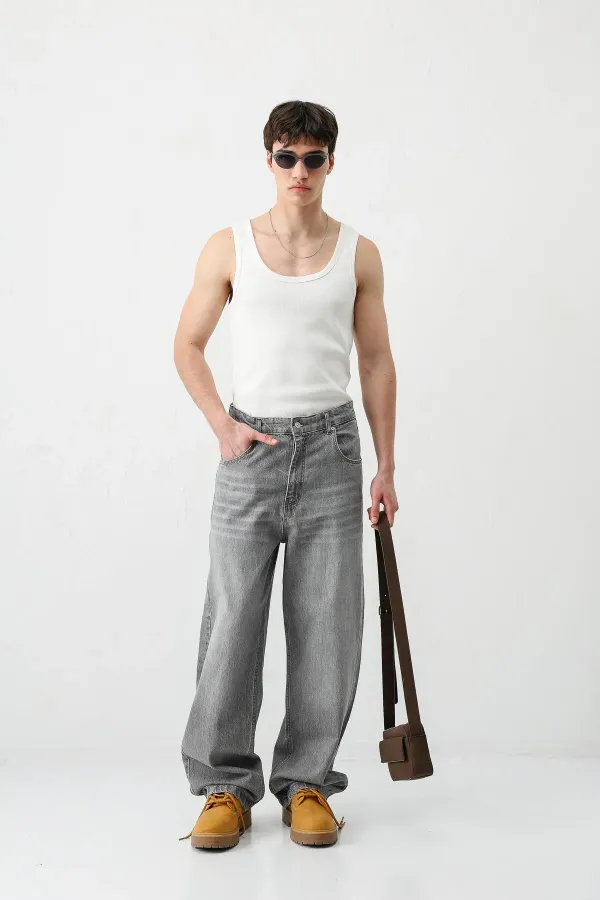 Super Baggy Fit Jean Antrasit