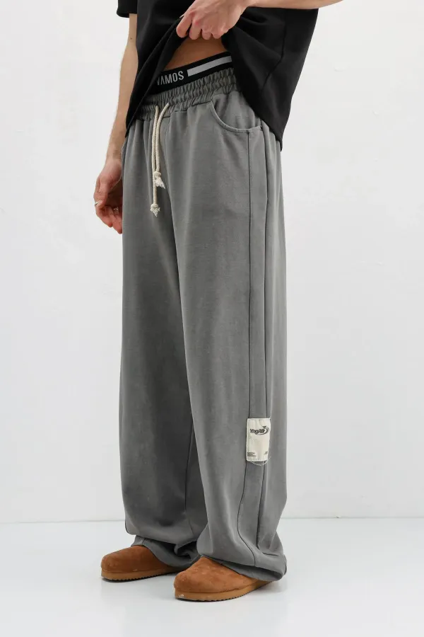 Baggy Fit Eşofman Alt Füme