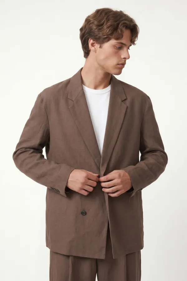 Oversize Lyocell Karışımlı Takım Kahve Oversize Lyocell Karışımlı Takım Kahve