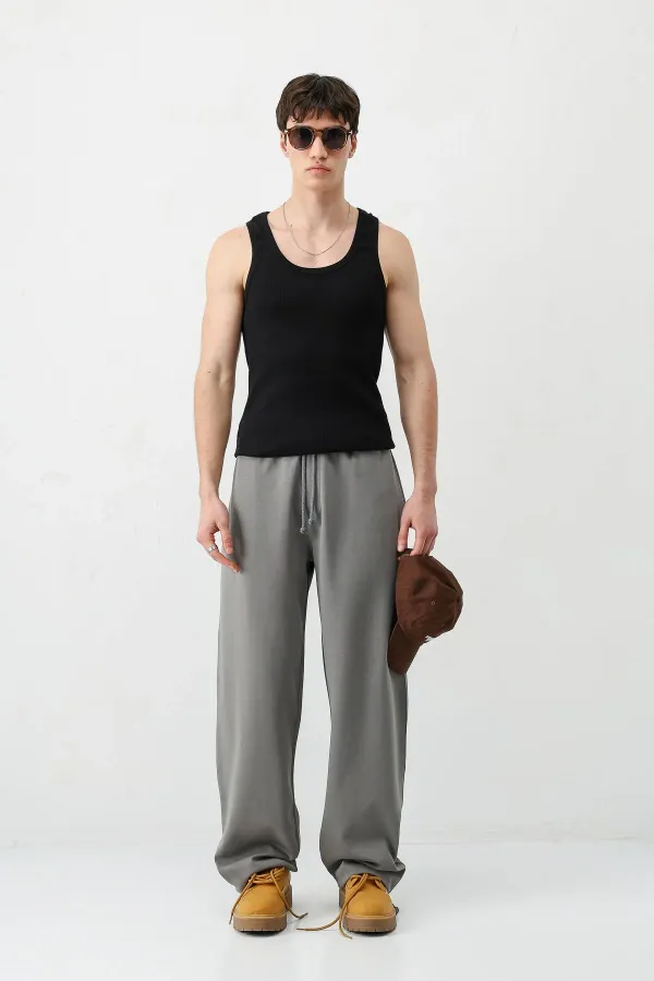 Balloon Fit Eşofman Alt Füme