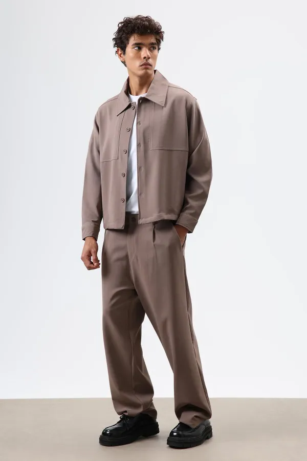 Relax Fit Ceket Vizon