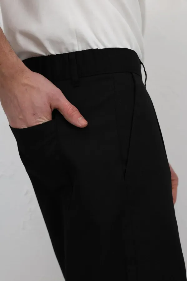 Baggy Fit Kumaş Pantolon Siyah