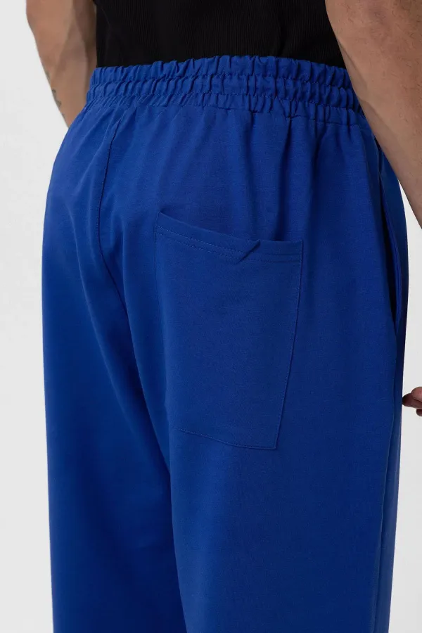 Paça Lastikli Basic Oversize Eşofman Takımı Saks