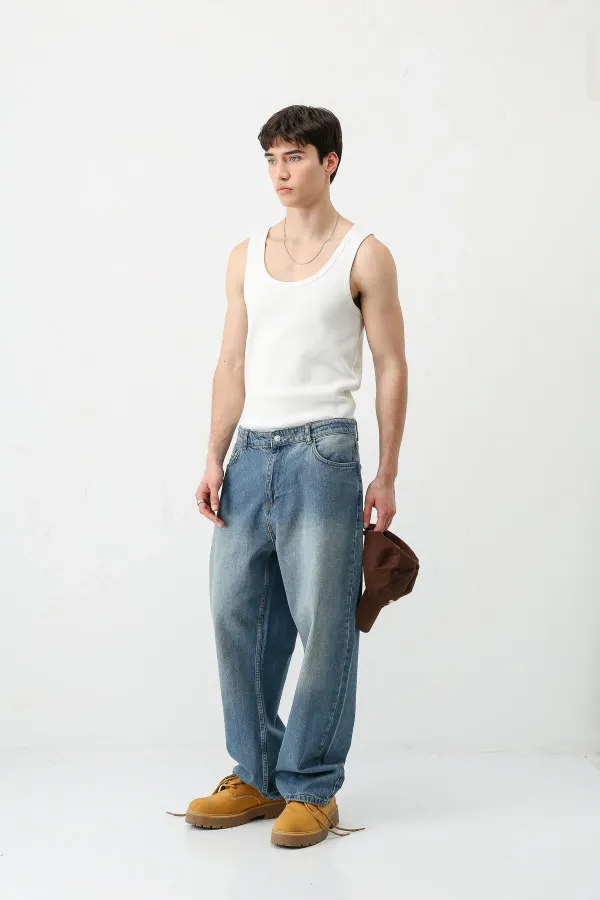 Baggy Fit Jean Yeşil