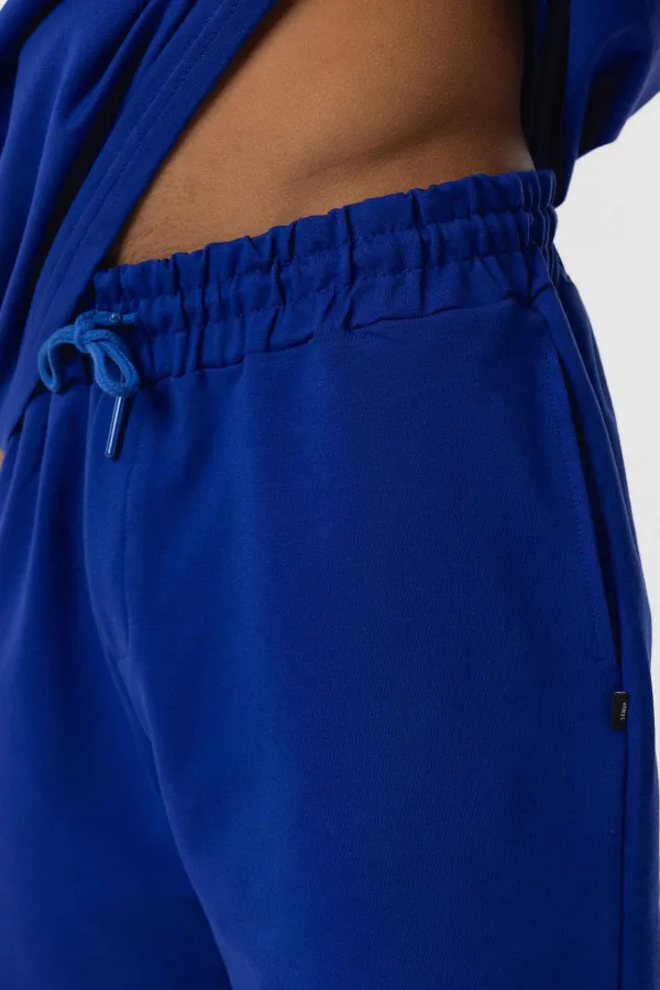 Basic Oversize Şort Takım Saks