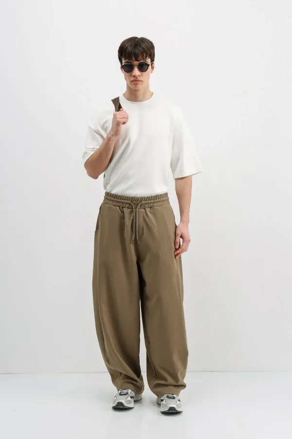 Balloon Fit Pantolon Haki