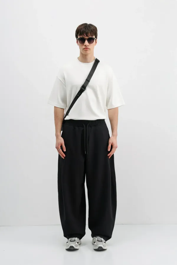 Balloon Fit Pantolon Siyah