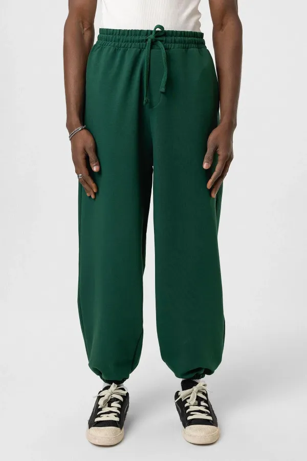 Basic Elasticated Oversize Sweatpants, Navy Blue