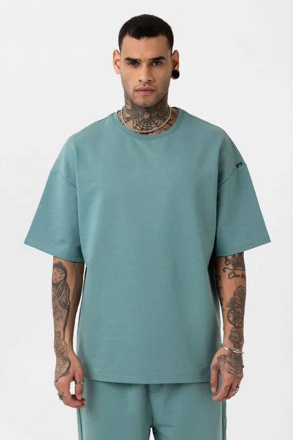 Paça Lastikli Basic Oversize Eşofman Takımı Mint