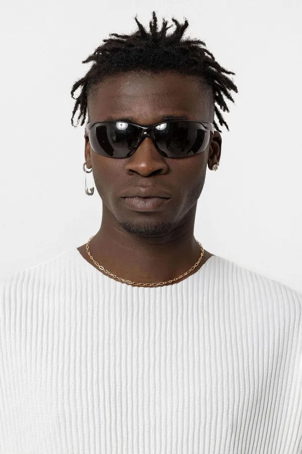 Basic Oversize Bisiklet Yaka Ottoman Takım Beyaz