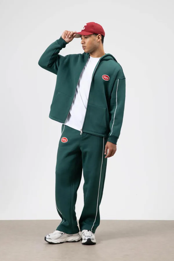 Çizgi Detaylı Oversize Eşofman Takım Nefti