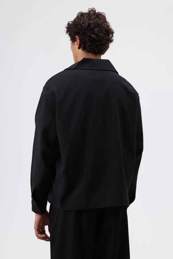 Relax Fit Ceket Siyah