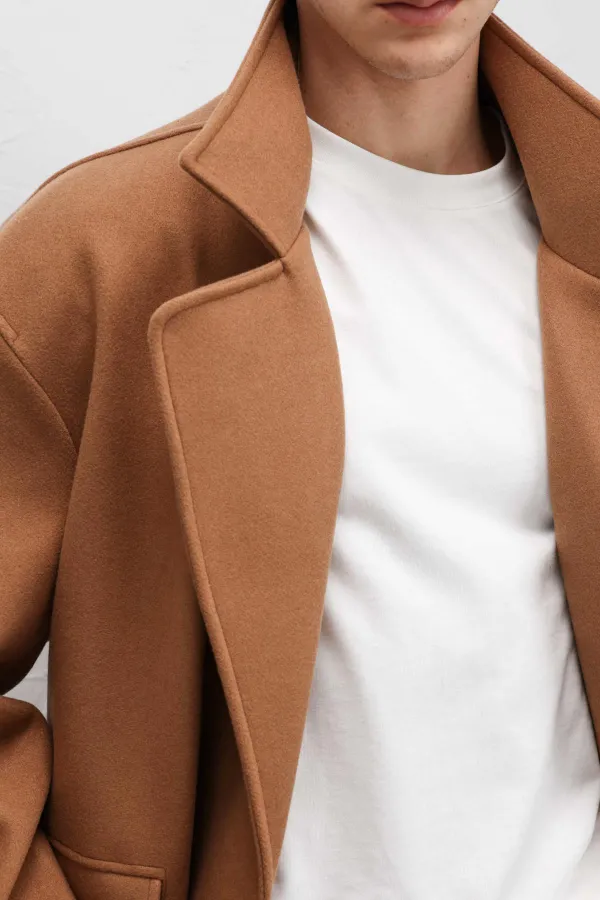 Manteau oversize beige