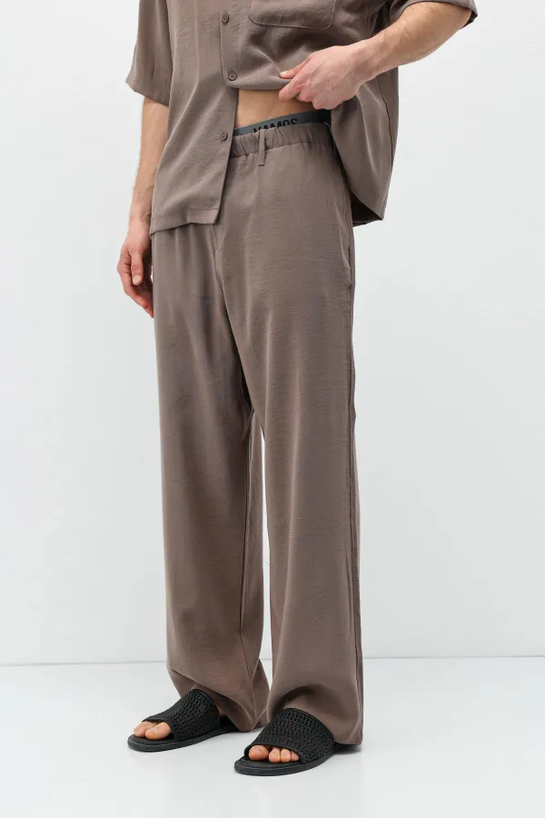 Ensemble Relax Fit en mélange modal couleur vison