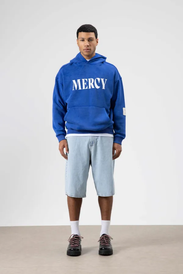 Sweat-shirt oversize délavé bleu marine