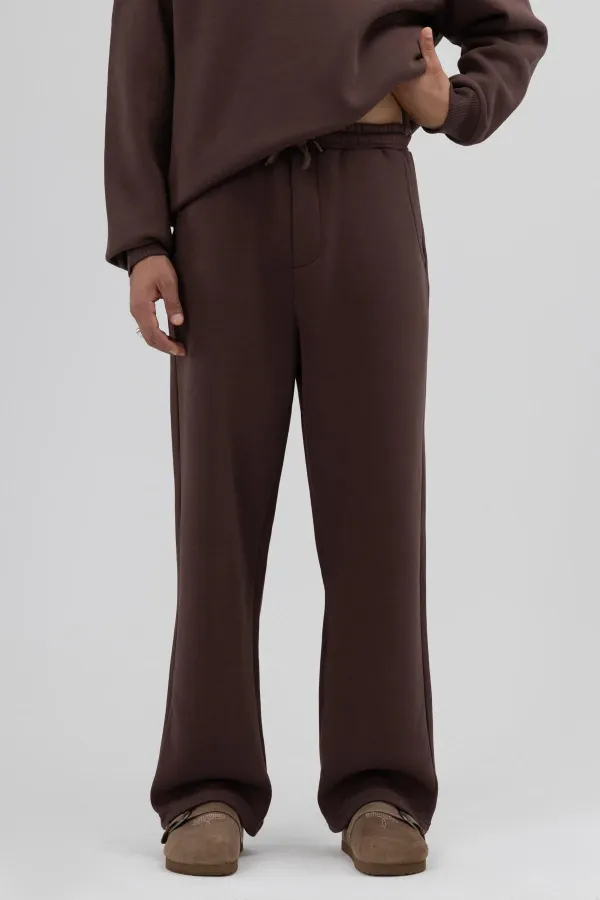 Pantalon de survêtement ample basique marron
