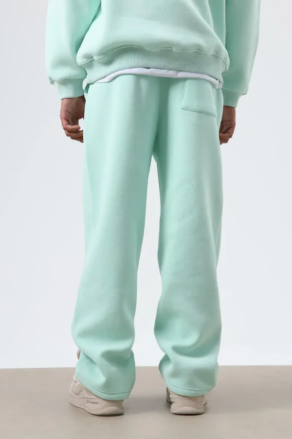 Yıkamalı Baggy Eşofman Alt Mint