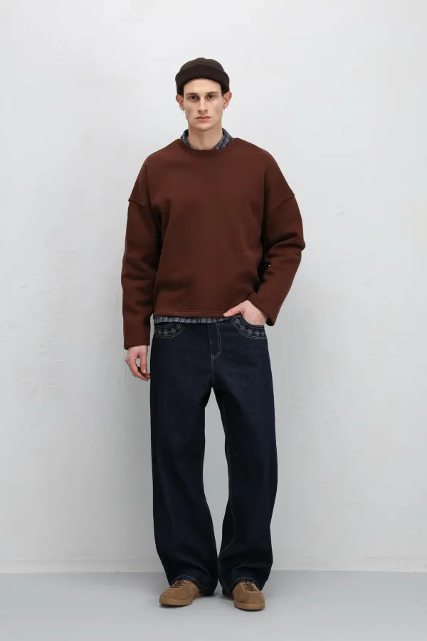 Relaxed Fıt Jean Koyu Mavi