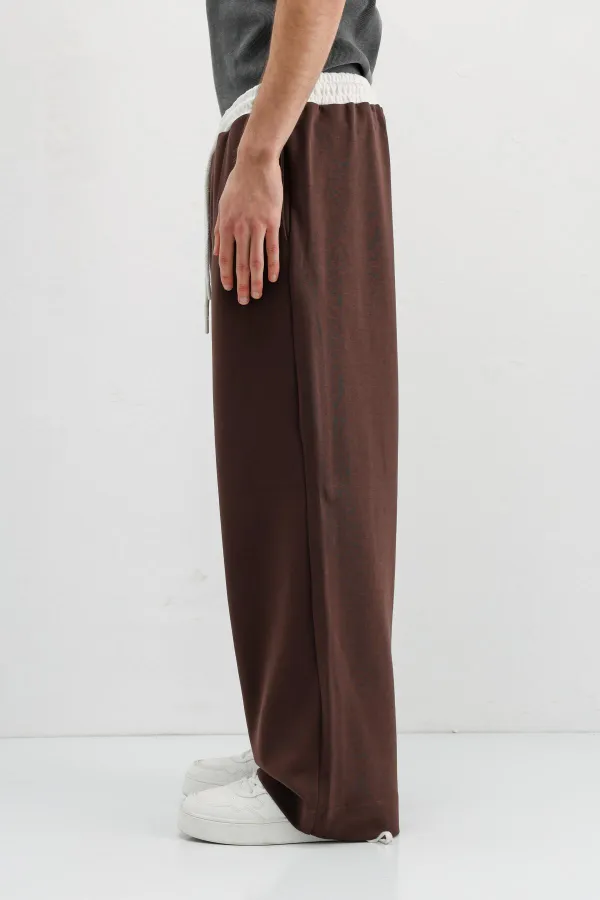 Baggy Fit Eşofman Alt Kahve