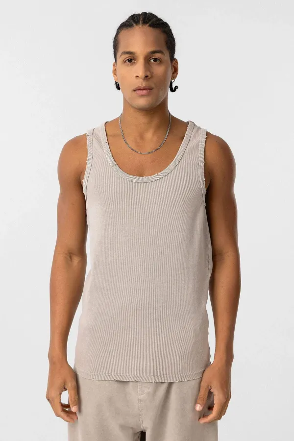 Débardeur lavable, camisole, couleur pierre athlétique