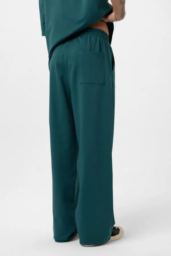 Care About Printed Oversize Tracksuit Set - Black Petrol