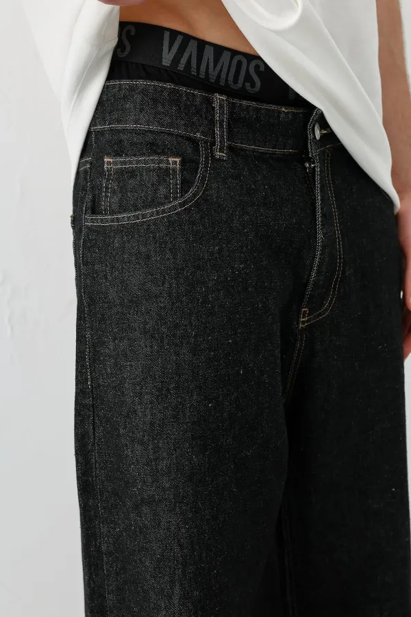 Baggy Fit Jean Siyah
