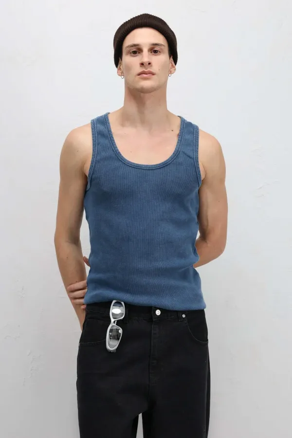 Washable Tank Top Camisole Athletic Wear Indigo