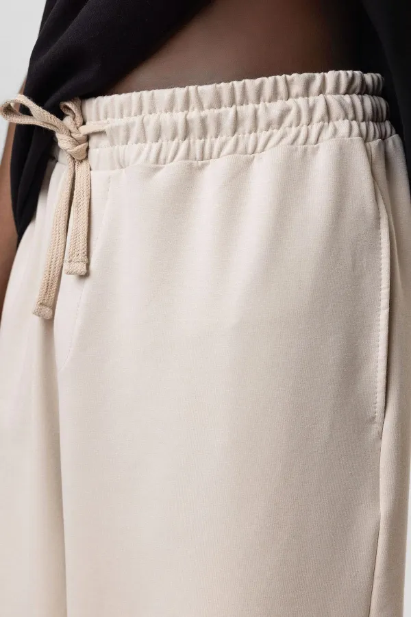 Basic Elastic Waist Oversize Sweatpants