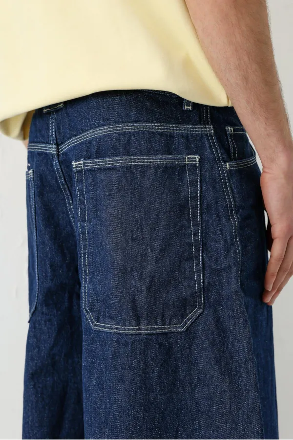 Jean coupe tonneau indigo