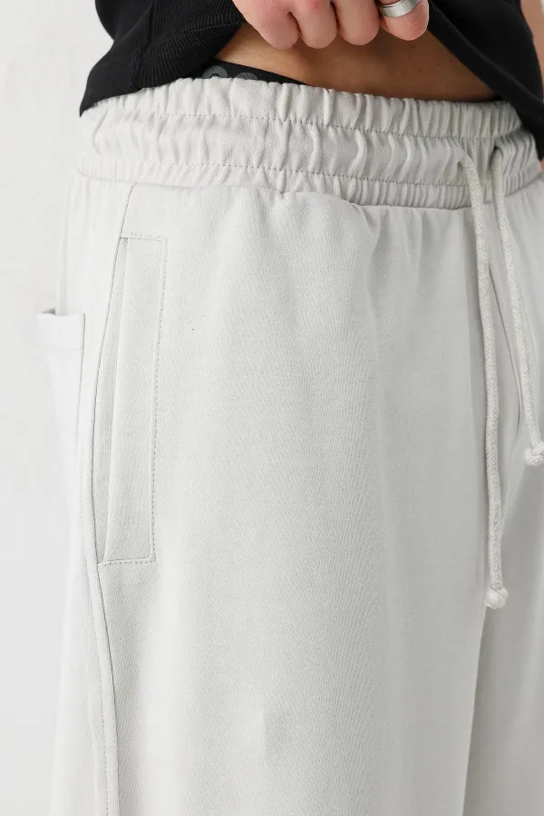 Balloon Fit Eşofman Alt Açık Gri