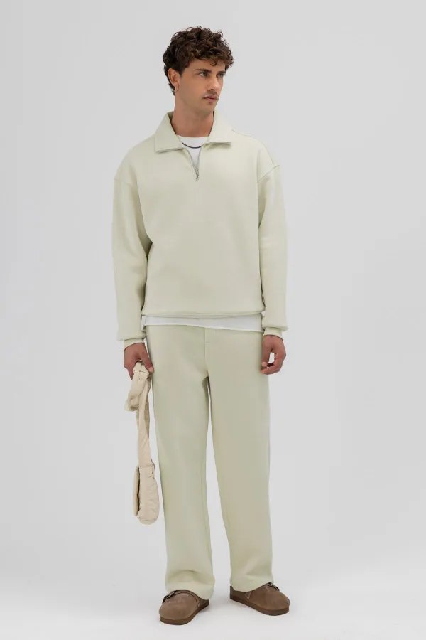 Pantalon de survêtement ample basique kaki