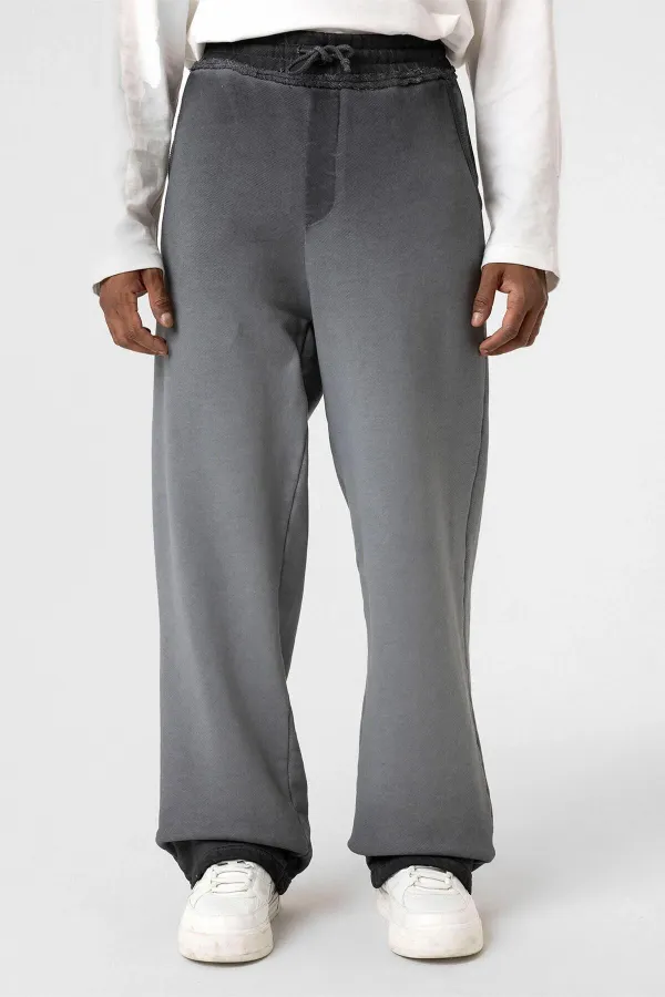 Washed Gradient Oversize Sweatpants Black