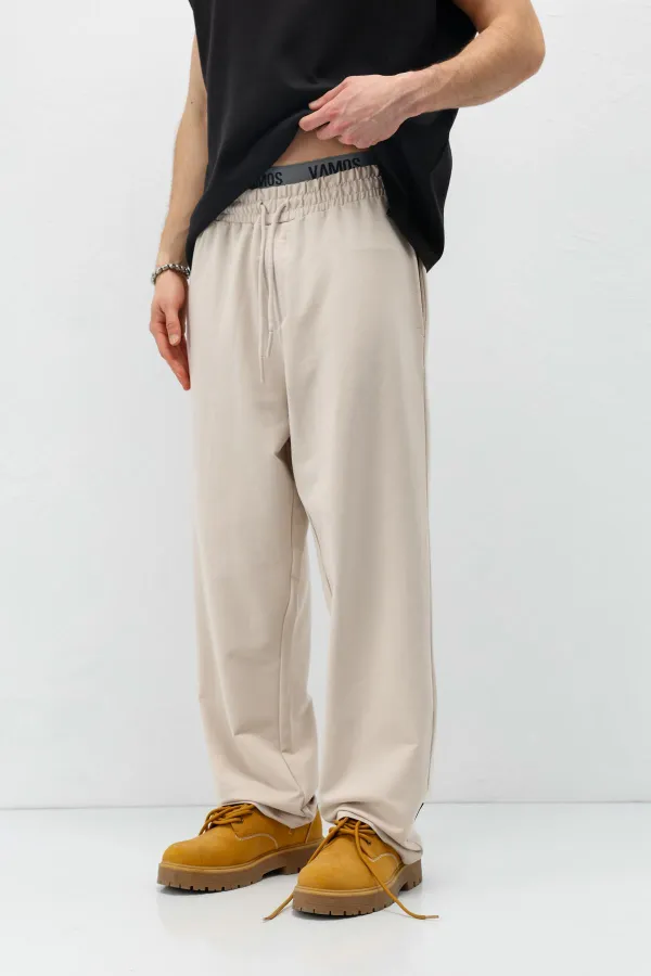 Basic Bel Lastikli  Eşofman Alt Taş